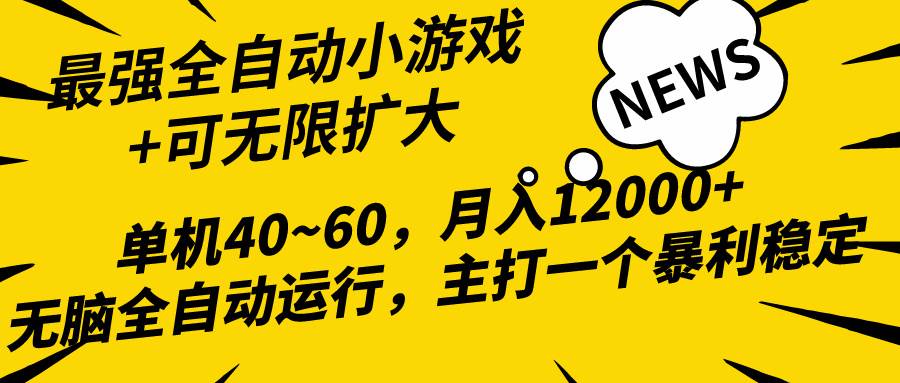 2024最新全网独家小游戏全自动，单机40~60,稳定躺赚，小白都能月入过万 - 智识科技网-智识科技网